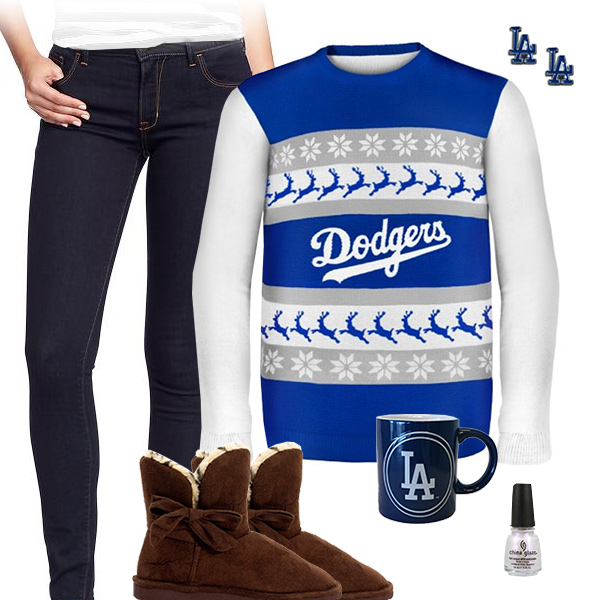 Los Angeles Dodgers Sweater Outfit