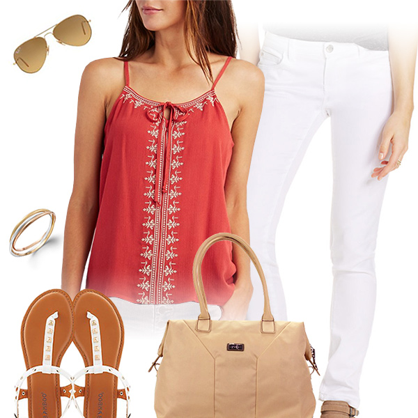 Chic Red Tank Top Outfit