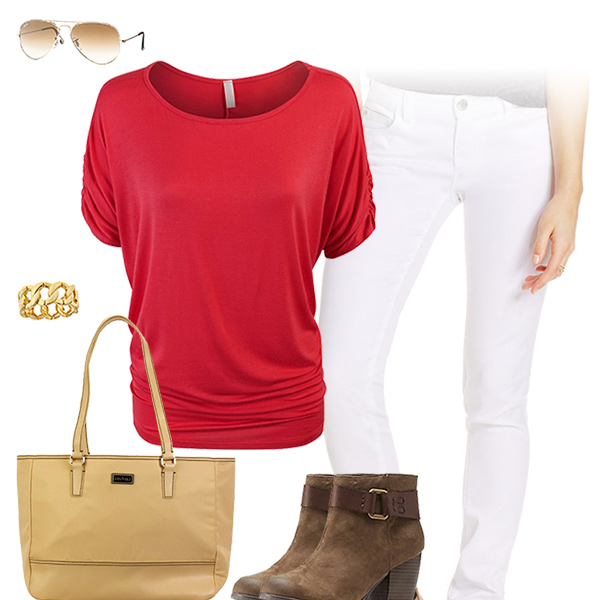 Chic Red Top Outfit