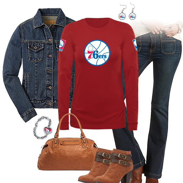 Philadelphia 76ers Flare Jeans Outfit