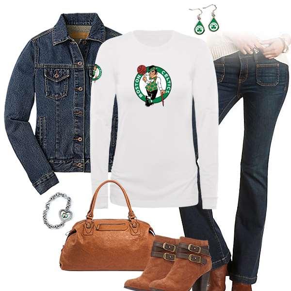 Boston Celtics Flare Jeans Outfit