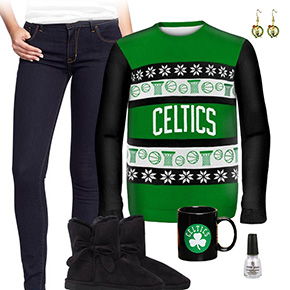 Boston Celtics Ugly Sweater Love