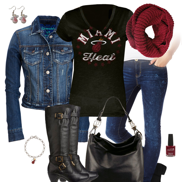 Miami Heat Jean Jacket Outfit