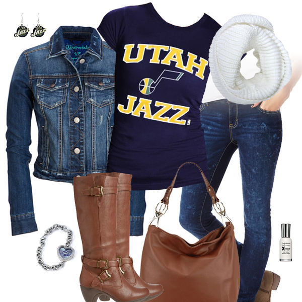 Utah Jazz Jean Jacket Outfit