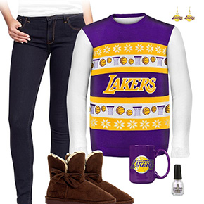 Los Angeles Lakers Ugly Sweater Love
