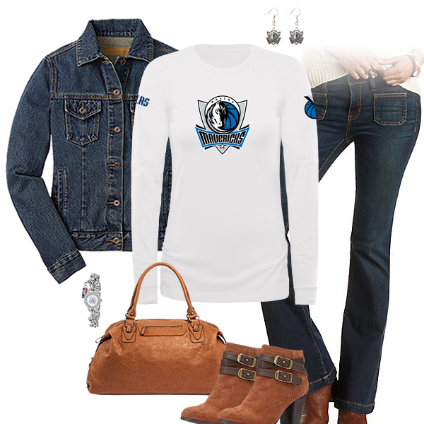 Dallas Mavericks Flare Jeans Outfit