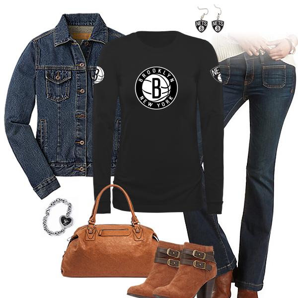 Brooklyn Nets Flare Jeans Outfit