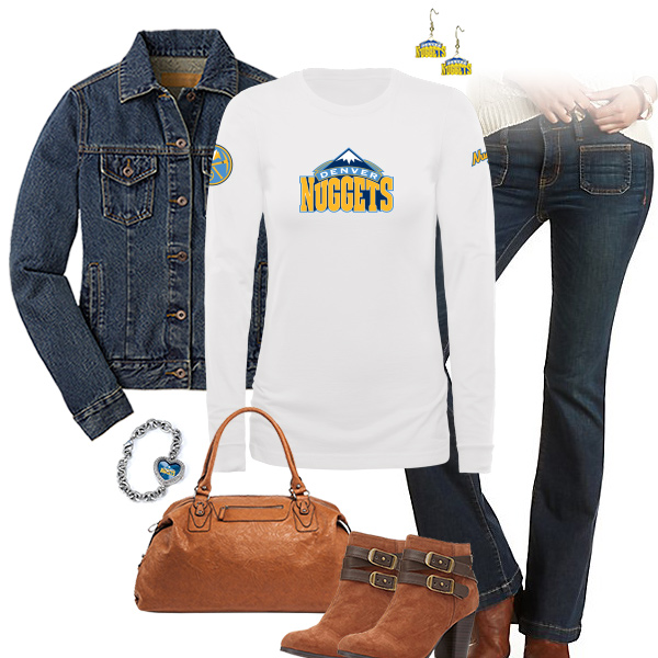 Denver Nuggets Flare Jeans Outfit