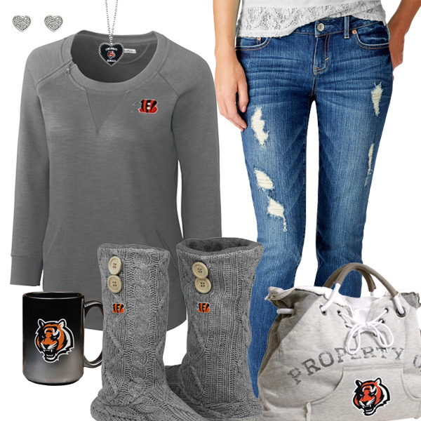 Cute Bengals Fan Outfit