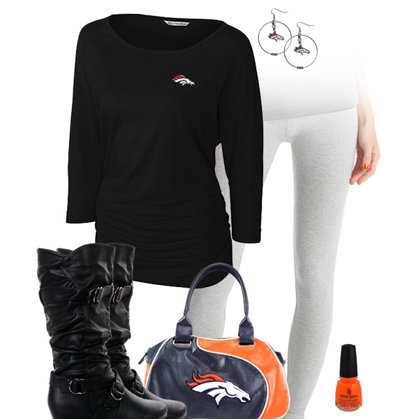 Denver Broncos Inspired Leggings Outfit