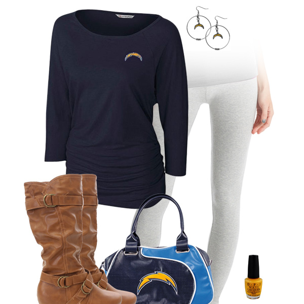San Diego Chargers Inspired Leggings Outfit