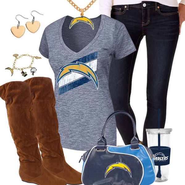 Cute San Diego Chargers Fan Outfit