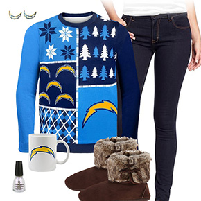 San Diego Chargers Ugly Sweater Love
