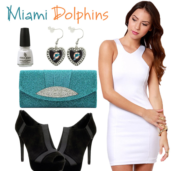 Miami Dolphins Inspired Date Look
