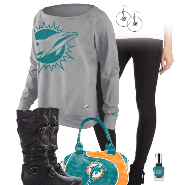 Miami Dolphins Inspired Leggings Outfit