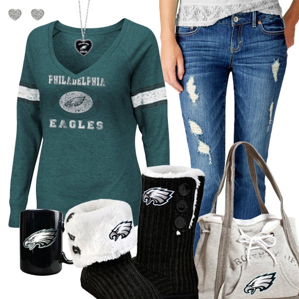 Cute Eagles Fan Outfit