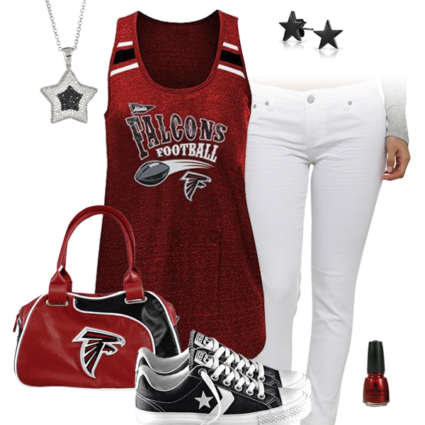 Atlanta Falcons Outfit With Converse
