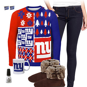 New York Giants Ugly Sweater Love