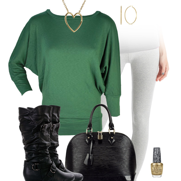 Green Bay Packers Inspired Leggings Outfit
