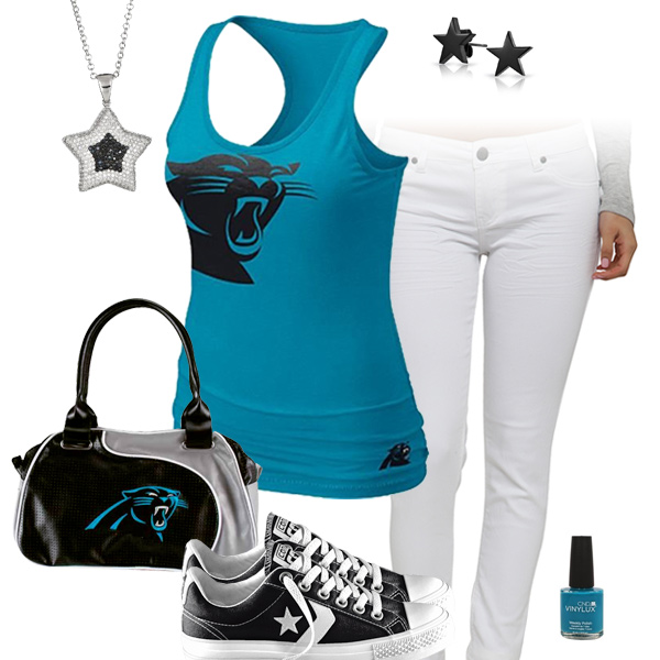 Carolina Panthers Outfit With Converse