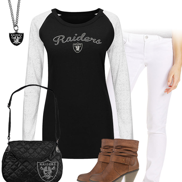 Cute Oakland Raiders Kickoff Outfit