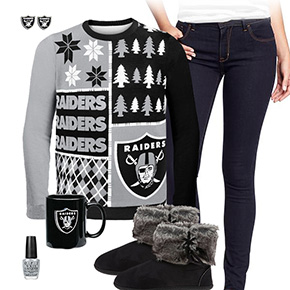 Oakland Raiders Ugly Sweater Love