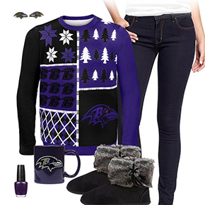 Baltimore Ravens Ugly Sweater Love