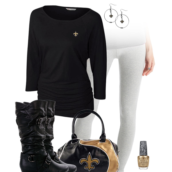 New Orleans Saints Inspired Leggings Outfit