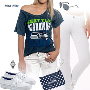 Seattle Seahawks Off The Shoulder Style