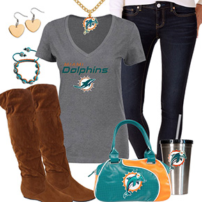 Cute Miami Dolphins Fan Outfit