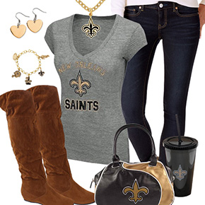 Cute New Orleans Saints Fan Outfit