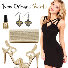 New Orleans Saints Inspired Date Look