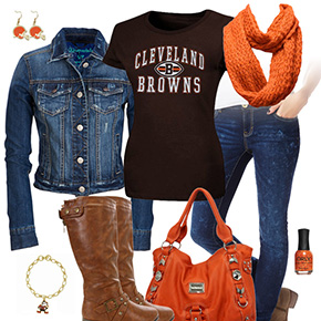 Cleveland Browns Jean Jacket Outfit