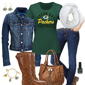 Green Bay Packers Jean Jacket Outfit