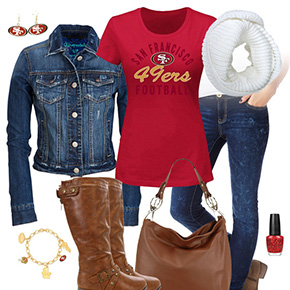 San Francisco 49ers Jean Jacket Outfit