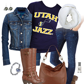 Utah Jazz Jean Jacket Outfit