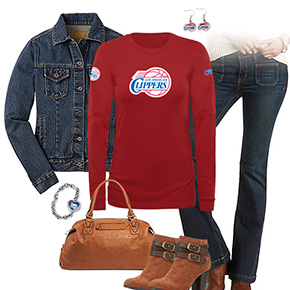 Los Angeles Clippers Flare Jeans Outfit