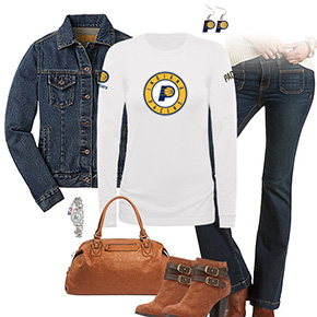 Indiana Pacers Flare Jeans Outfit