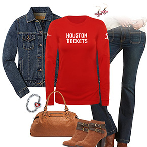 Houston Rockets Flare Jeans Outfit
