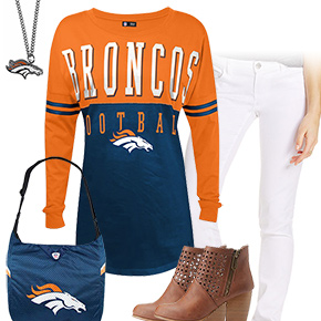 Cute Denver Broncos Kickoff Outfit