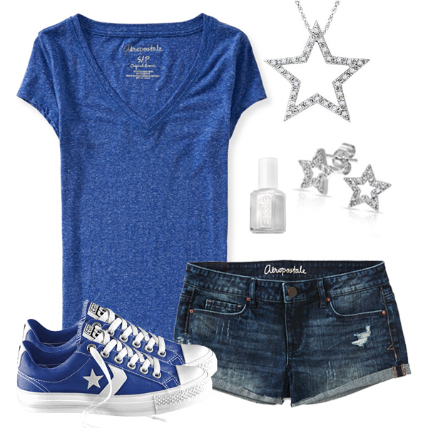 Cute Tee & Jean Shorts Outfit