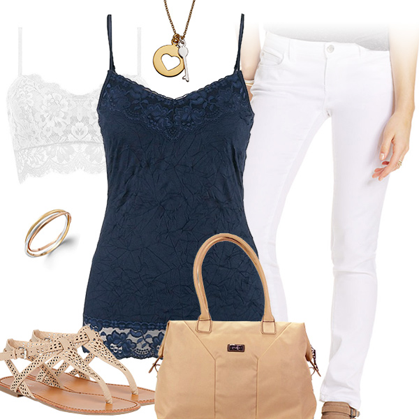 Chic Blue Tank Top Outfit