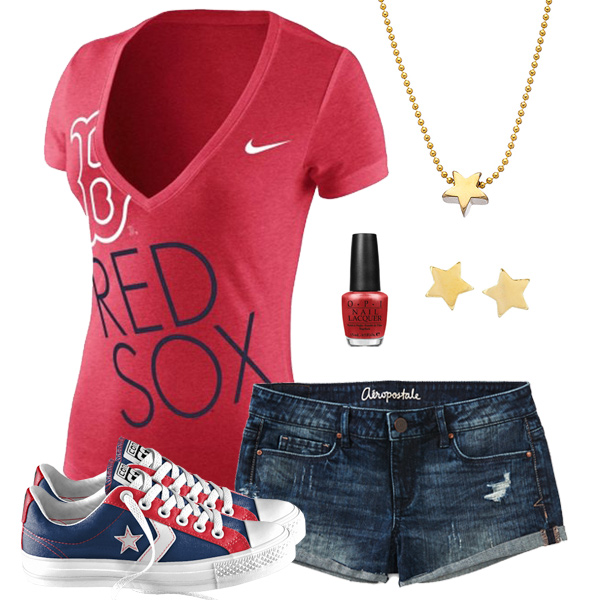 Boston Red Sox Outfit With Converse