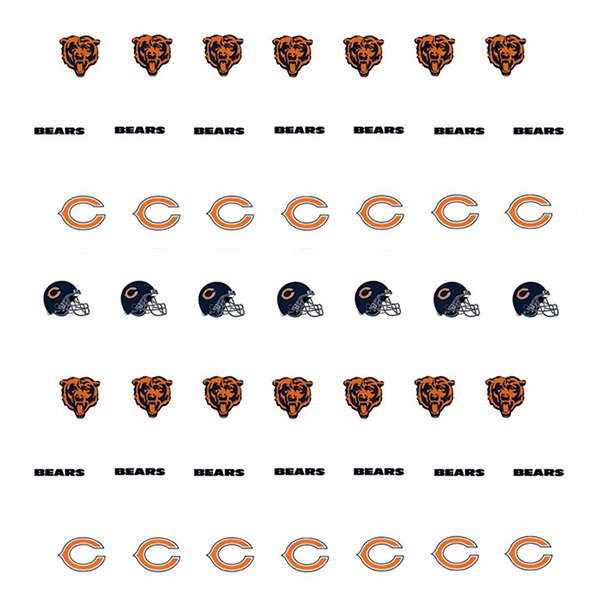 Chicago Bears Nail Stickers