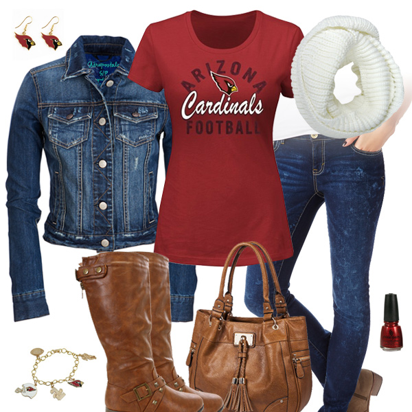 Arizona Cardinals Jean Jacket Outfit
