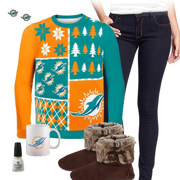 Miami Dolphins Sweater Outfit