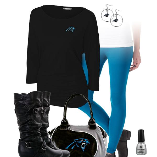 Carolina Panthers Inspired Leggings Outfit
