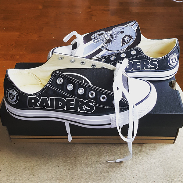 Oakland Raiders Converse Shoes