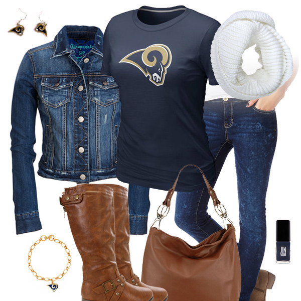 St. Louis Rams Jean Jacket Outfit