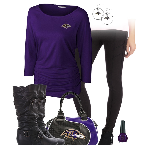 Baltimore Ravens Inspired Leggings Outfit